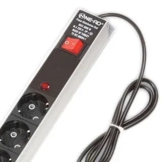 Ne-Ad Şok Korumalı 6'lı Şebeke 1,5 M Kablolu Anahtarlı Grup Priz