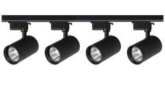 Armatür Ray Spot Takımı 4'lü 30W Siyah 1 Metre