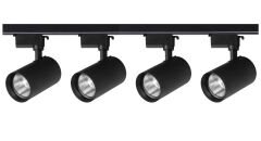 Armatür Ray Spot Seti 4'lü 30W Siyah 1 Metre