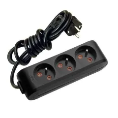 Viko Multi-Let Üçlü Priz Ups Topraklı Kablolu Çocuk Kor. 2 Metre Siyah