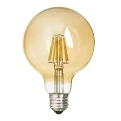 K2 6w E27 G95 Led Flamanlı Rustik Ampul Sarı Işık 2700k