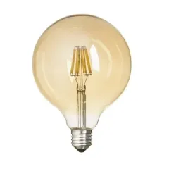 K2 8w E27 G125 Led Flamanlı Ampul 2700k Sarı Işık