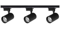 Armatür Ray Spot Seti 3'lü 30W Siyah 1 Metre