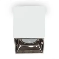 K2 Beyaz-Krom Gold Fırat Kare Sıva Üstü Spot