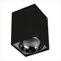 K2 Siyah-Krom Gold Fırat Kare Sıva Üstü Spot