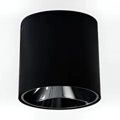 K2 Siyah-Siyah Ceyhan Yuvarlak Sıva Üstü Spot