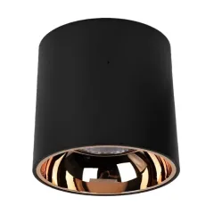 K2 Siyah-Rose Gold Ceyhan Yuvarlak Sıva Üstü Spot