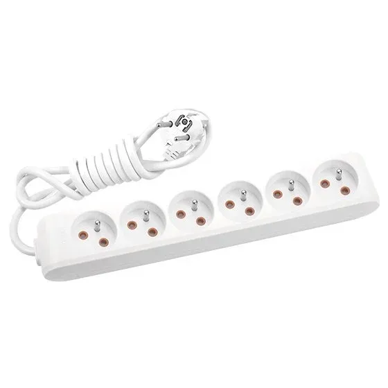 Viko Multi-Let Altılı Priz Ups Topraklı Kablolu Çocuk Kor. 2 Metre Beyaz