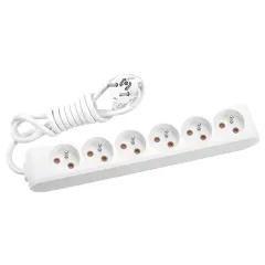 Viko Multi-Let Altılı Priz Ups Topraklı Kablolu Çocuk Kor. - 2 Metre - Beyaz