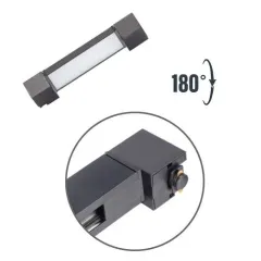 Armatür Ray Takım 2x30W Led Spot 1x10W Opak Lineer Siyah 1 Metre