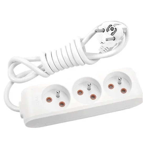 Viko Multi-Let Üçlü Priz Ups Topraklı Kablolu Çocuk Kor. 2 Metre Beyaz