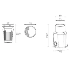 Jupiter Lg928 Led Gömme Bahçe Armatürü-Osram Inside