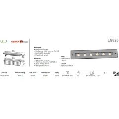 Jupiter Lg926 S Led'li Yere Gömme Wallwasher Amatür 6x2w