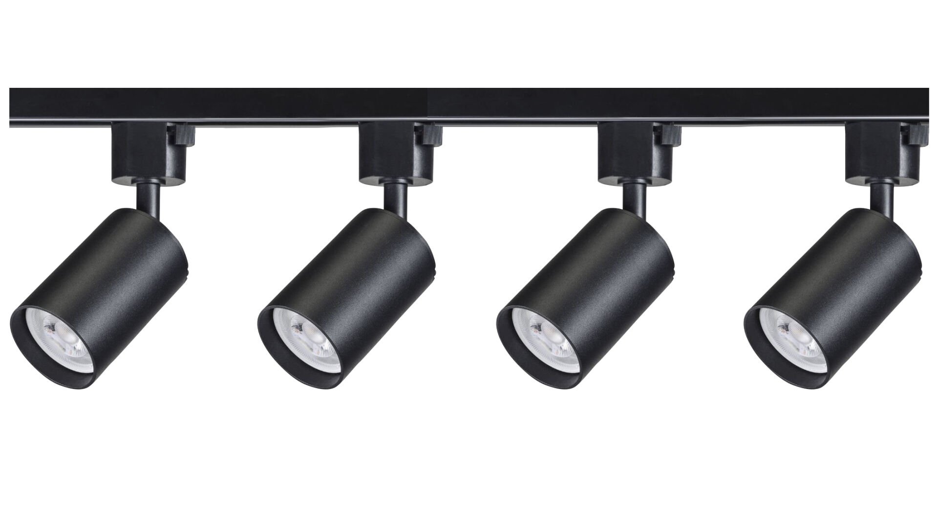 Armatür Ray Spot Takımı 4'lü 7W Siyah 1 Metre