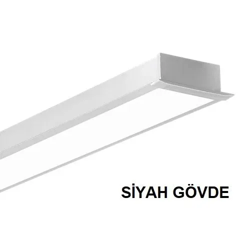 Lamptime Lineer Armatür Sıva Altı 220v-36w 100x50 Siyah Kasa 120cm 4000k Ilık Beyaz Sürücülü