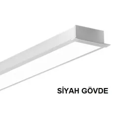 Lamptime Lineer Armatür Sıva Altı 220v-18w 100x50 Siyah Kasa 60cm 4000k Ilık Beyaz Sürücülü