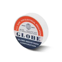Globe Beyaz İzole Bant (19mm x 10m) | PVC Elektrik İzolasyon Bandı