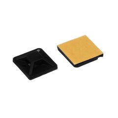 Kroşe Yapışkan 19x19mm Siyah (100 Adet)