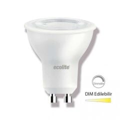 Ecolite Dim Gu10 Led Spot Ampul 6w 580 Lümen 3000k Sarı Işık