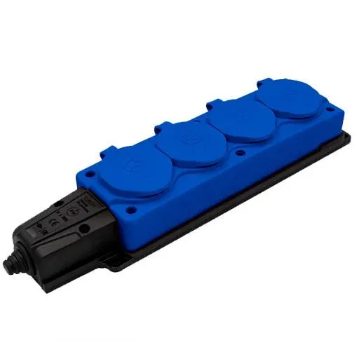 Ne-Ad 1x16 A 4'lü Grup Priz Mavi