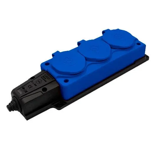 Ne-Ad 1x16 A 3'lü Grup Priz Mavi