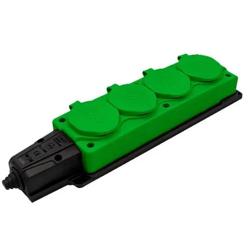 Ne-Ad 1x16 A 4'lü Grup Priz Yeşil