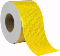 Reflektörlü Reflektif Fosforlu Şerit İkaz Bandı Sarı