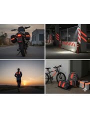 Reflektörlü Reflektif Fosforlu Şerit İkaz Bandı Kırmızı