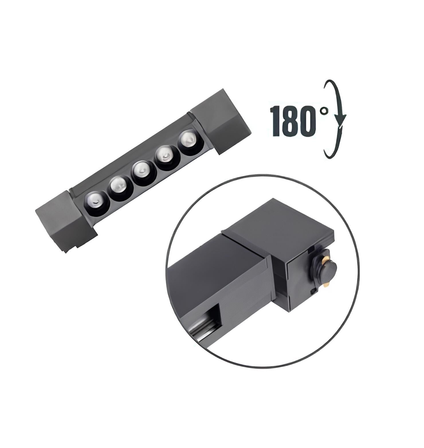 Zmr 10w Siyah Kasa Mercek Lineer Ray Spot