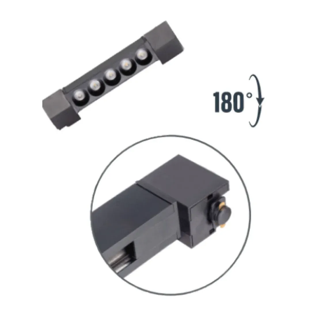 Zmr 10w Siyah Kasa Mercek Lineer Ray Spot
