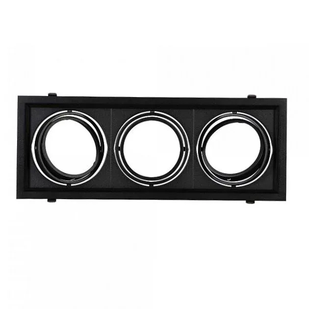 Ycl Ar111 Led Spot Kasası Üçlü Siyah
