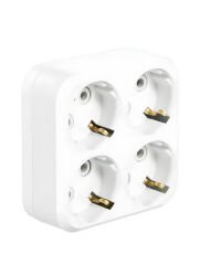 Makel Golyat Kare Tip 4'lü Topraklı Priz Beyaz