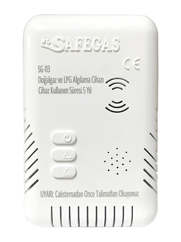 Dedektör Gaz Alarm Safegas SG-03 220v 85 Desibel