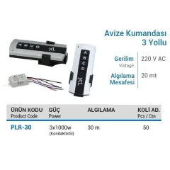 Ycl Avize Kumandası (3X1000W) 3 Yollu