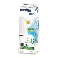 Ecolite Candle 5w Led Soft Mum Ampul 470 Lümen 25.000 H 3000k Sarı Işık