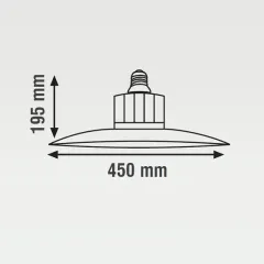 K2 100W E27 Duy 9000 Lümen Led'li Pendante Armatür Ip65
