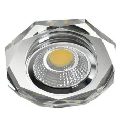Ycl 5+3w Cob Ledli Köşeli Aynalı Cam Spot 3500k