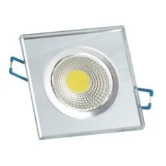 Ycl 5+3w Cob Ledli Kare Aynalı Cam Spot 3500k