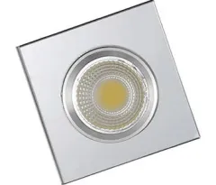 Ycl 5+3w Cob Ledli Kare Aynalı Cam Spot 6500k