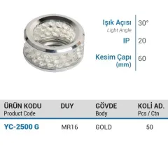 Ycl Cam Spot Mr16 Silver