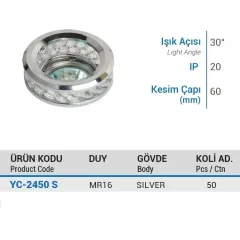 Ycl Cam Spot Mr16 Silver