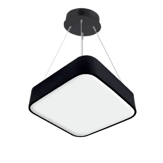 Lamptime Sarkıt Armatür 80x80 Dolu Kare 80cm 60w Siyah Gövde 6500k Beyaz Işık