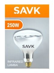 Şavk Infrared 250w E27 R125 Şeffaf Isı Ampulü Kızılötesi Isıtıcı Lamba