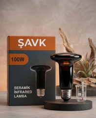 Şavk Infrared 100w E27  Seramik Isı Ampulü Kızılötesi Isıtıcı Lamba