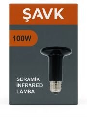 Şavk Infrared 100w E27  Seramik Isı Ampulü Kızılötesi Isıtıcı Lamba