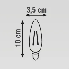 K2 4w E14 Led Flamanlı Buji Ampul 2700k Sarı Işık