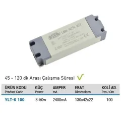 Ycl 3-50w Led Arm. Şarjlı Güç Kaynağı 2400mah