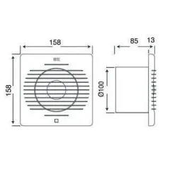 Horoz Plastik Fan Beyaz 100 10cm