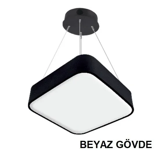 Lamptime Sarkıt Armatür 80x80 Dolu Kare 80cm 60w Beyaz Gövde 4000k Ilık Beyaz