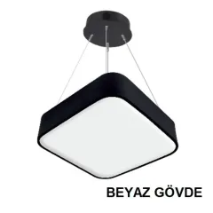 Lamptime Sarkıt Armatür 80x80 Dolu Kare 80cm 60w Beyaz Gövde 4000k Ilık Beyaz